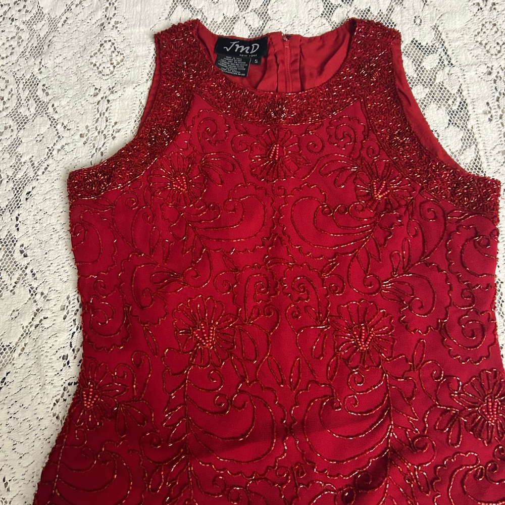 ViVI Scarlet Embellished Sleeveless Blouse